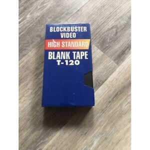 Blockbuster Video High Standard Blank VHS Tape T-120 . Sealed. Vintage.